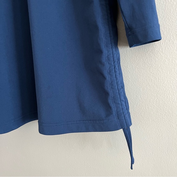 Coolibar Women's Lawai Ruche Swim Shirt Tunic 1/4 Zip UPF 50+ Navy Sz XL - Picture 7 of 12